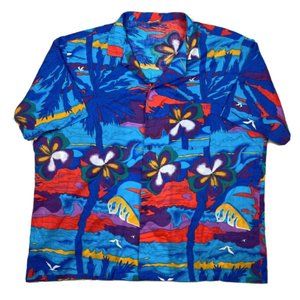 VTG Shore Things Hawaiian XL Button Up Made In USA
